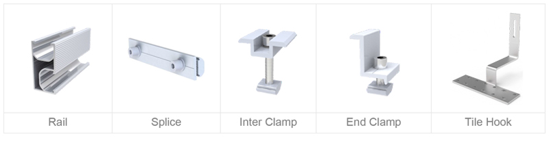 solar roof rail and hook