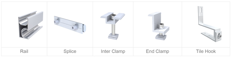 Alu. Slimline roof hook mounting