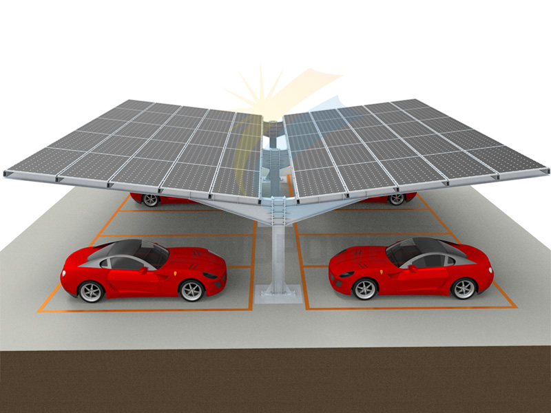 east west solar carport structure