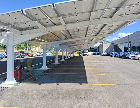 Steel Carport Structure 352 KW Mexico