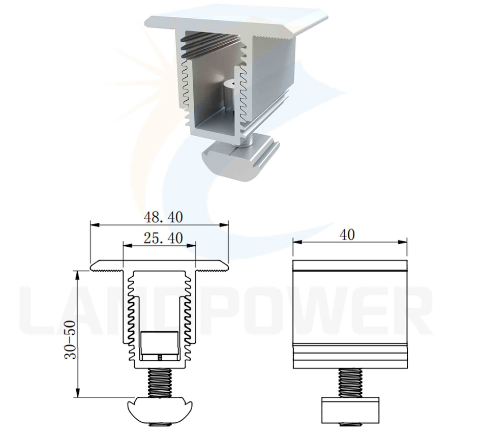 adjustable solar mid clamp