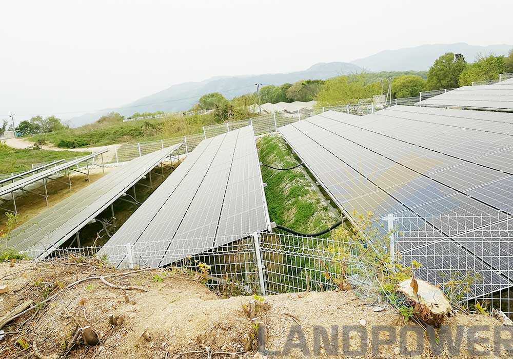 japan solar ground moutning