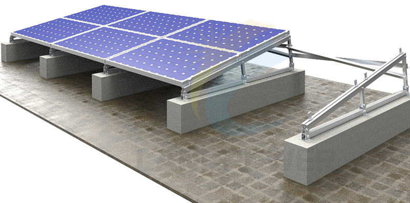 Flat roof solar panel mounting Flat roof solar panel mounting
